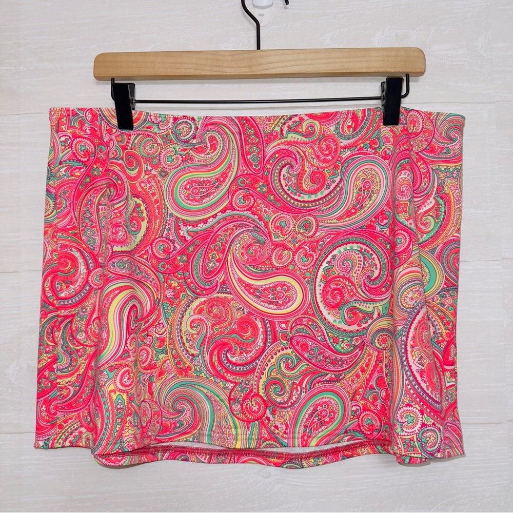 Lands' End Pink Swirl Swim Coverup Skirt - Picture 2 of 6